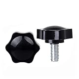 Thread Clamping Handle Bolt Bakelite Hand Knob Tightening Screw Industry Equipment Plastic Steel(30mm (5pcs)-m6 (Head 32mm))