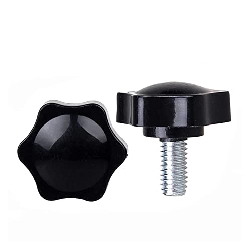 Thread Clamping Handle Bolt Bakelite Hand Knob Tightening Screw Industry Equipment Plastic Steel(30mm (5pcs)-m6 (Head 32mm))