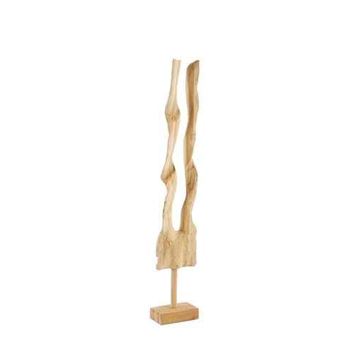 Escultura Decorativa de Madera Teca Abstracta 12x14x60 pulgadas miniatura 7