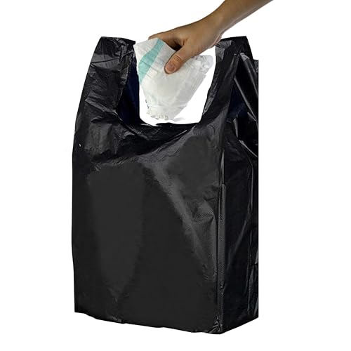 Paquete de 500 bolsas para pañales para adultos, 8 x 13 x 18 pulgadas, 10 % más gruesas para una resistencia superior, bolsas de eliminación sin olor con asas fáciles de atar, perfectas para cubos de