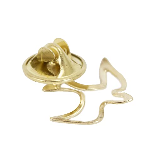 Image of Cathedral Art (Abbey & CA Gift Open Golden Dove Inspirational Lapel Pin, One Size, Silver