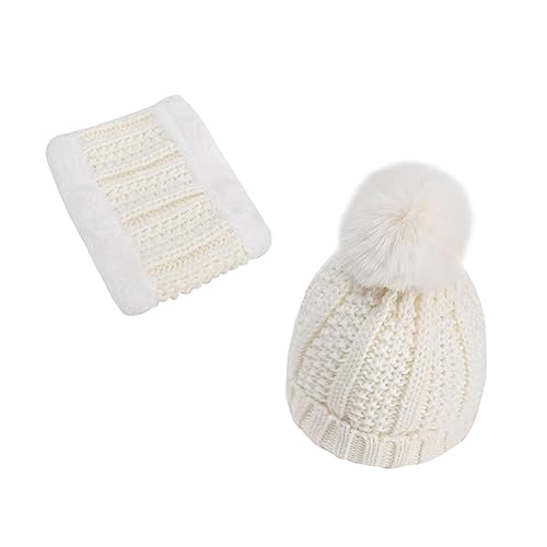 Bonnet laine doublé enfant écharpe chapeau chaud hiver garçon fille