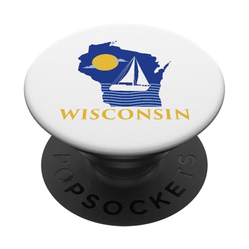 Tiempo de verano en Wisconsin Life Lake Michigan PopSockets PopGrip Adhesivo
