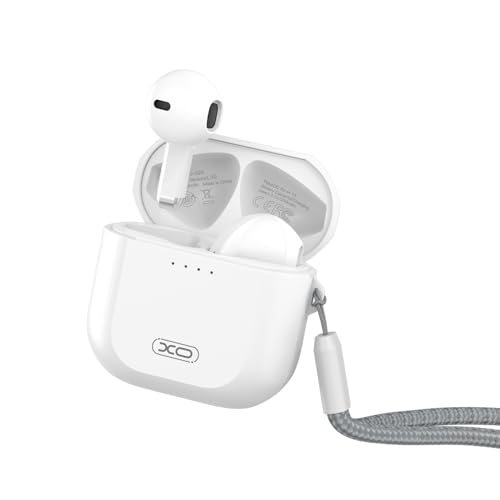 Kulaklık; XO Kablosuz Bluetooth X24 | IPX5 Suya Dayanıklı, 250 mAh Batarya, Mikrofonlu, ios & android ile Uyumlu, Uzun Pil Ömrü ve Dokunmatik Kontroller ile Ergonomik Tasarım Beyaz