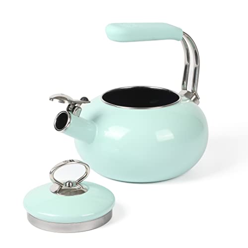 Marthastewart15quartenamelonsteelcarbonsteelteakettlewstainlesssteelhandlemarthablue  Urban Country Home Decor Martha stewart 15 quart enamel on steel carbon steel tea kettle wstainless steel handle martha blue  urban country home decor