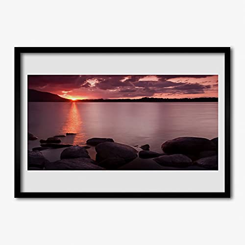Affiche encadrée 70x50 cm paysages de pierres de mer avec cadre MDF salon