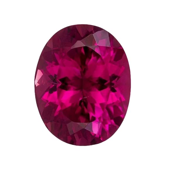Tourmaline rubellite ovale de laboratoire 6x4mm, gemme de haute précision GH_NAT_14146