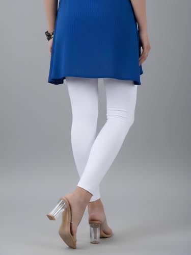Image of Cotton Ankle Length Leggings for Women & Girls | No See Through