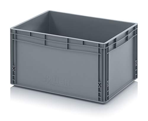 Auer Packaging Eurobehälter-Eurobox 60 x 40 x 32 cm, Lagerbox Plastikbox Kunststoffbehälter große Box Plastikkiste stapelbar stabil 60x40x32 für Transport und Lagerung
