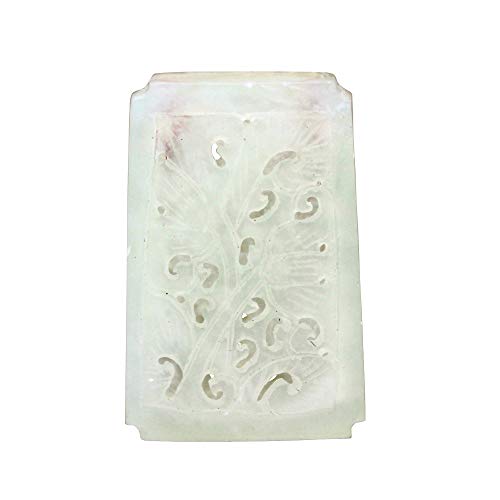 Perfume en bolsa decorativa de jade tallado chino miniatura 1