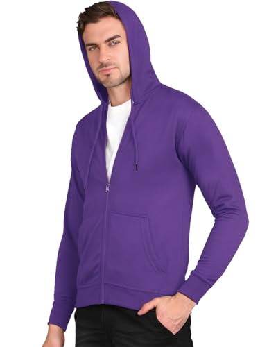 TUVEKE Men's Zip Up Hoodie Athletic Hoodies Long Sleeve Fleece Hooded Sweatshirts Lightweigt With Pockets (S-3XL)3