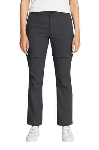 Eddie Bauer Womens Convertible Performance Pants (Gray, 8)