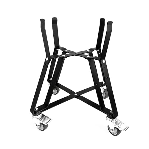 Heavy Duty BBQ Grill Rolling Cart, Rolling Nest, Rolling Outdoor Cart for Big Green Egg Medium with Locking Caster for BGE M Smoker Kamado Joe Charcoal Grill Stand Accessories