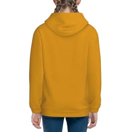 Goldenrod Kids Pullover Hoodies Boys Sweatshirts Girls Athletic Clothes with Pocket4