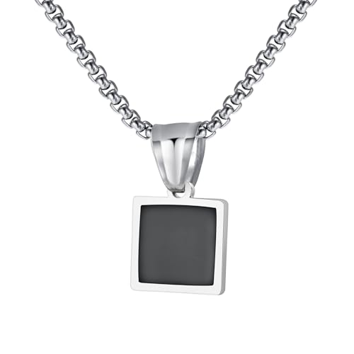 Collier géométrique en acier pour petit ami, le cadeau idéal et symbolique