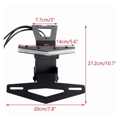 Support de plaque avec kit d'immatriculation LED intégré pour Ducati Hypermotard 950