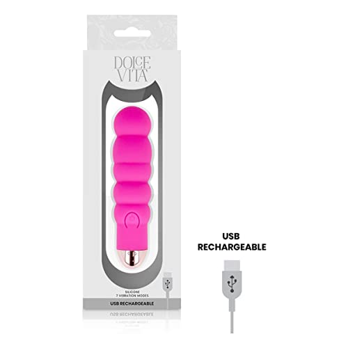 Vibrateur Dolce Vita rechargeable rose 10 vitesses modèle Six