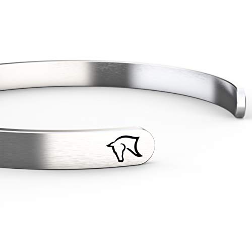 Happy Kisses Horse Bracelet – Horse Gift for Horseback Riders – “Ride More – Worry Less – Love Horses”, Cute Cuff for Women & Girls3