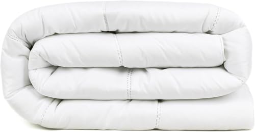 TRAMAS+ Relleno Nórdico Microfibra 200 gr/m² para Cama de Fibra Hueca Siliconada Color Blanco, Suave, Cálido Minimalista - (Cama 105)