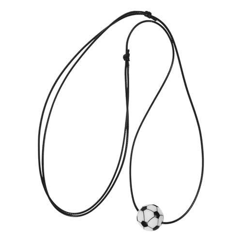 Amosfun Collar Colgante de Balón de Fútbol en Silicona y Cuerda Encerada, Accesorio Decorativo Creativo y Delicado para Hombre, Adecuado como Obsequio Significativo