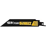 DEWALT DWA4186 6-Inch 14/18TPI 2X Max Metal Reciprocating Saw Blade (5-Pack)