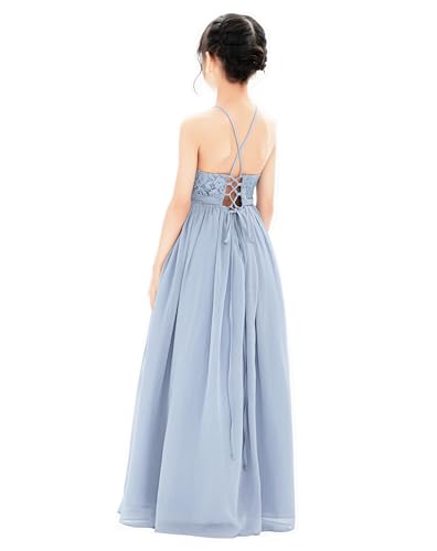 Lace Up Criss-Cross Back Flower Girl Dress Dancing Fashion Gowns Toddlers HLC2