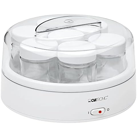 Clatronic® Joghurtmaker, inkl. 7 Portionsgläsern á 160 ml mit Deckel, Joghurtmaschine für Quark, Frischkäse und Joghurt, Joghurtbereiter für schnelle & einfache Zubereitung - JM 3344 Cover