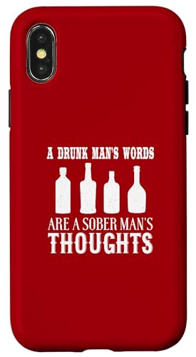 Drunk Mans Words Sober Thoughts ���[���A�̈��p �X�}�z�P�[�X iPhone X/XS �p