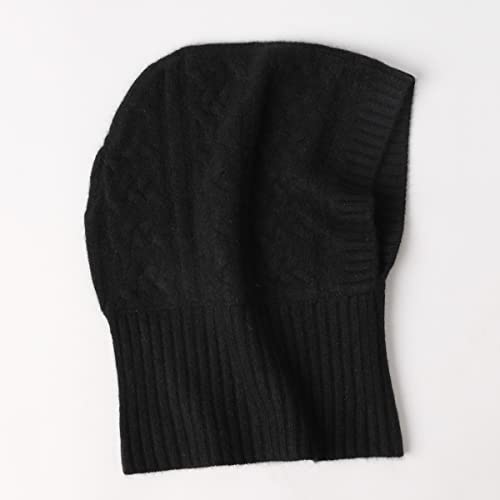 YUONNY 100% Cashmere Hood Loop Scarf, Women Men Winter Warm Knitted Hooded Hat Scarves Headscarf Neckwarmer3