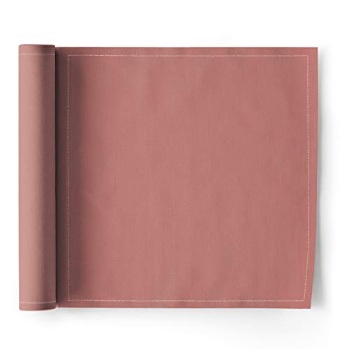 MYDRAP SA32/811-7 My Table Cloth 32 x 32 cm - Roll of 12 Napkins, Powder, Cotton, Pink, 5 cm