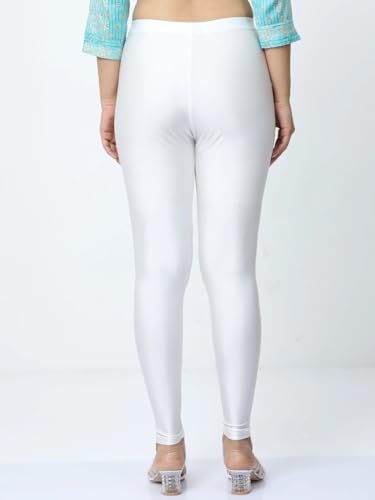 Image of Women's Nylon Shimmer Leggings | Ankle Length | Slim Fit | Stretchable Spandex Leggings | Shiny Finish | Casual Wear & Special Occasion
