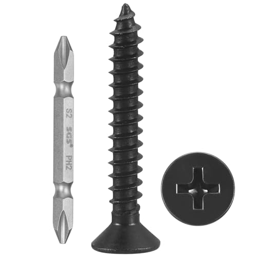Vis à bois cruciformes METALLIXITY noires pour réparer vos meubles branlants facilement
