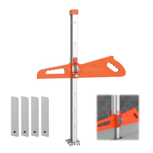 Outil de coupe de plaques de plâtre pliable et portable avec mesure - 2