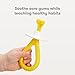 Frida Baby Training Toothbrush for Babies with Soft Silicone Bristles, Yellow
