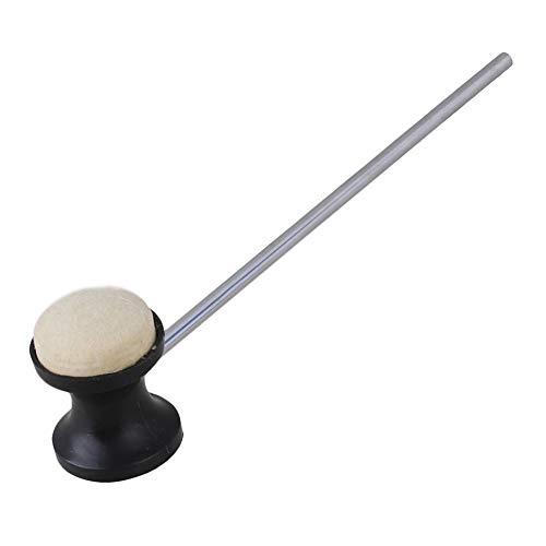 Paleta para pedal de bombo acero inoxidable negra miniatura 2