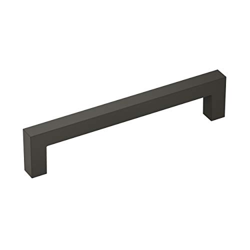 Image of Amerock Monument 5-1 /16 inch (128mm) Center-to-Center Matte Black Cabinet Pull - 25 Pack