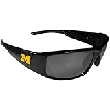 NCAA Siskiyou Sports Fan Shop Michigan Wolverines Black Wrap Sunglasses One Size Black