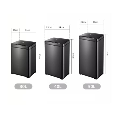 Papelera inteligente con sensor 30 litros negra miniatura 2