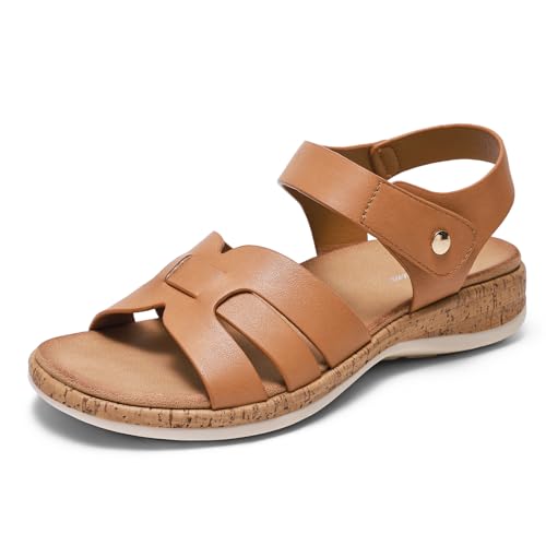 Littleplum Women's Sandals Arch Support H-Band Flat Sandals Adjustable Summer