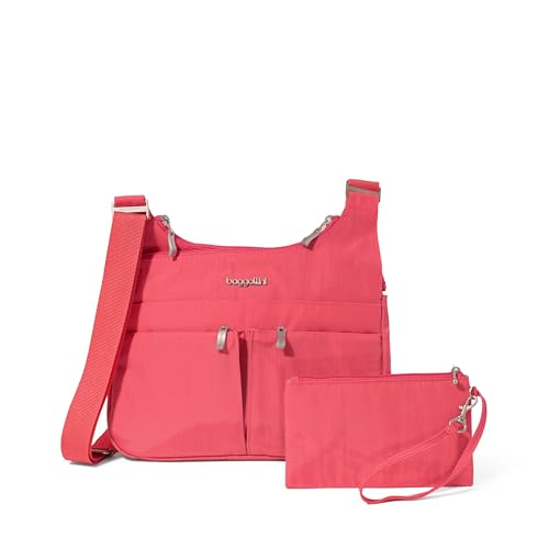 Image of Baggallini Crossbody Travel Bag 11x8.5 Lightweight Water-resistant Nylon Handbag