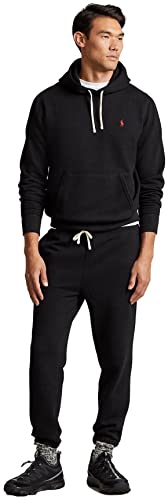 Polo Ralph Lauren Mens Cabin Fleece Hoodied Sweatshirt (L, Black) #TOP1