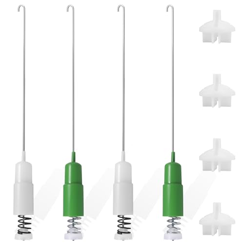 WH16X26911 WH16X26910 Washer Suspension Rod Set Compatible with G-E Suspension Rods Kit GTW335ASN2WW GTW335ASN1WW GTW465ASN1WW GTW460ASJ4WW GTW680BSJ3WS Replace WH16X24144 WH16X24145 AP6287023 (4Pcs)