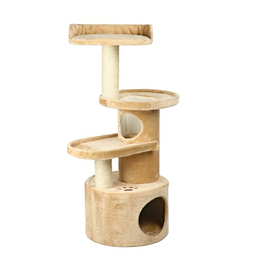 TRIXIE Pet Products Oviedo Cat Tree (Beige) Large (11 x 19 x 41 in.)