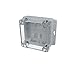 BUD Industries PN-1336-CMB Nema 4X Polycarbonate Box 4.72" L x 4.72" W x 2.36" H, Gray