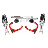 Rough Country 3' Suspension Lift Kit with N3 Struts & N3 Rear Shocks for Ram 1500 4WD (2012-2018) - Red Upper Control Arms