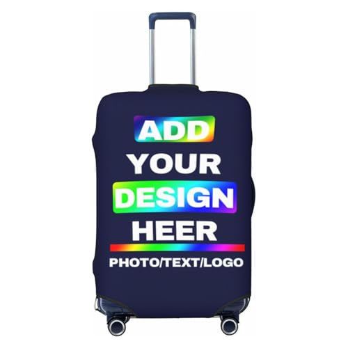 Custom Luggage Covers Add Your Own Name Photo Text Double-Sided for 18-32 Inch Suitcase Customized Elastic Washable Anti-Scratch Suitcase Cover For Travel Business