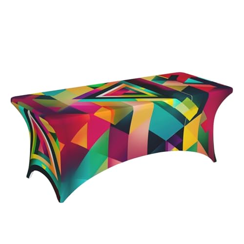 Nappe de salle a manger rectangulaire lavable motif geometrique durable