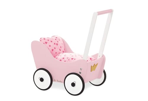 Pinolino Puppenwagen Prinzessin Lea, aus Holz, mit Bremssystem,...