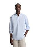 SILBON Polera Sport Oxford Celeste Manga Larga para Hombre Talla M