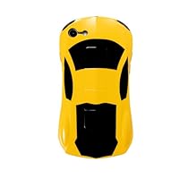 Imcooerkez 3D Car Case for iPhone SE 7 8 Kids Boys Teen, Glossy Yellow Cool Design Protective Thick Sturdy Full Body iPhone SE2 Phone Cover, Fashion Sports Race Car iPhone SE3 2022 Case Men (Ycar)